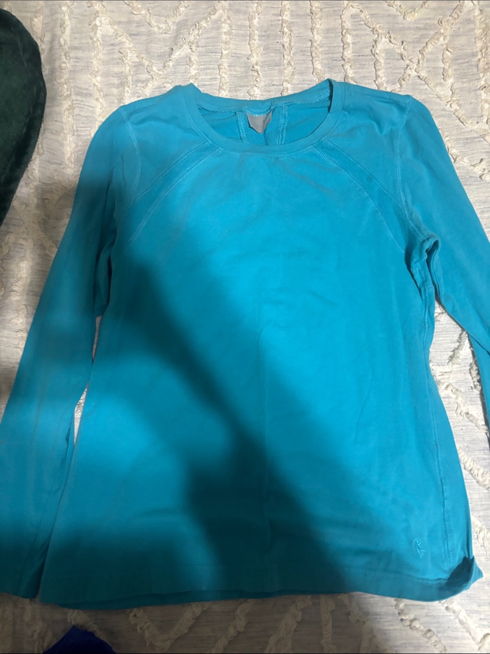 Danskin Girls' Long Sleeve Teal Blue Active Top